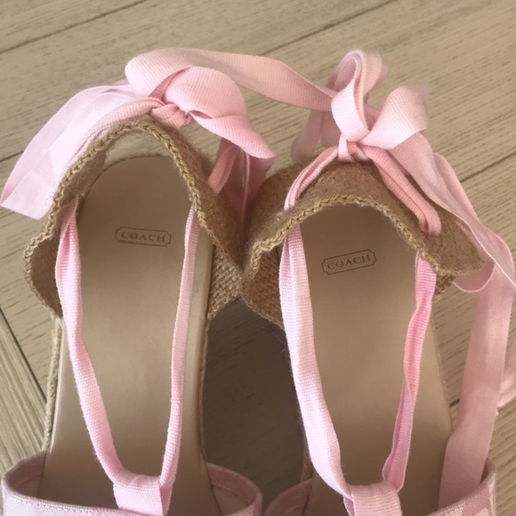 Pink Coach wedge espadrille - Picture 2 of 6